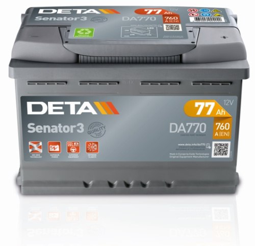 Аккумуляторная батарея 77Ah DETA SENATOR3 12 V